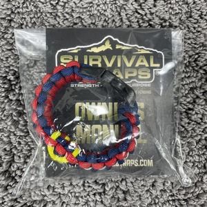 Survival Straps Regular Survival Bracelet Red Yellow White Blue Paracord